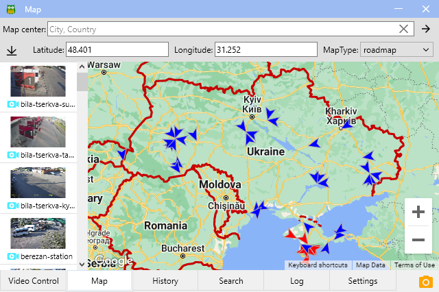 MultiYoutube Ukraine map